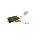magazaweb Yapışkanlı Akustik Yanmaz Piramit Sünger 40 mm 60 Dns Ebat 50x50 6 Adet
