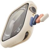 MAGEASY 45 mm Apple Watch Series 9, Series 8, Series 7 için Koruyucu Kılıf | Darbe Emici Silikon Tampon, Cilt - Starlight