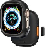 MAGEASY 49 mm Apple Watch Ultra için Koruyucu Kılıf, Apple Watch Ultra 2 | Darbeye Dayanıklı Silikon Tampon, Cilt - Gece Siyahı