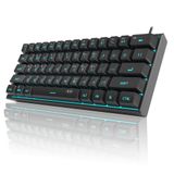 MageGee Mini%60 Oyun Klavyesi, RGB Arkadan Aydınlatmalı 61 Anahtar Ultra Kompakt Klavye, TS91 Ergonomik Su Geçirmez Mekanik Hissetme Ofis Bilgisayar Klavyesi, PC, MAC, PS4, Xbox ONE Oyuncu (Siyah)