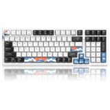 MageGee SKY98 Kablosuz Gasket Mekanik Oyuncu Klavyesi,%96 Hot Swappable RGB Custom Creamy Klavye, 5 Katmanlı Ses Yalıtımı, BT/2.4G/USB-C, NKRO – Windows/Mac (Waves, Blue Whale Switch)
