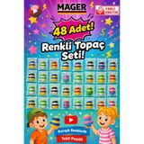 Mager 48 Adet Çevirmeli Basmalı Nostaljik Fırıldak Topaç - Her biri ayrı poşetlerde