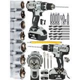 Mager Alman Metal Şanzıman 58 Watt 8 Ah Li-ıon Bataryalı Çift Akülü Vidalama Darbeli Şarjlı Matkap