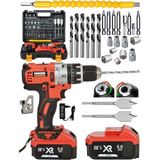 Mager Germany Thechnology XR 58 W 5 Ah Darbeli Çift Akülü Şarjlı Vidalama Matkap