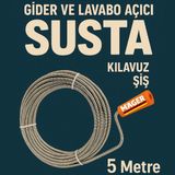 Mager Tıkanmış Lavabo Gider Boru Kanal Açıcı Kılavuz Susta 5 Metre ( 6 mm )