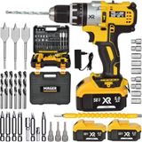 Mager XR 58 V 5 Ah Şarjlı Yedek Akülü Vidalama Matkap Sarı + 30 Parça Set