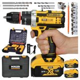 Mager Z Y-O4 Çelik Madren Su Terazisi Göstergeli Yedek Akülü Çantalı Led Göstergeli Vidalama Matkap