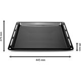 Maggen Ankastre Emaye Fırın Tepsisi 44,5x37,5x2CM Bosch Siemens Beko Arçelik Vestel Profilo Uyumlu Siyah Renk