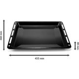 Maggen Ankastre Emaye Fırın Tepsisi 45,5X36,0X4CM Bosch Siemens Beko Arçelik Vestel Profilo Uyumlu Siyah Renk