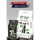 Magıc Aktif Karbonlu Kedi Kumu 20 Lt+ 5 Lt İnce Tane (Ultra Koku Hapsi)