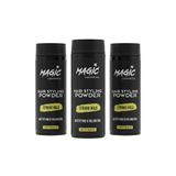 Magic Cosmetics Saç Şekillendirici Toz Wax Üçlü 60gr - Şekillendirici Saç Pudrası, Mat Görünüm, Görünmez Doku, Anında Hacım Verici Pudra Wax - Tüm Saç Tipleri İçin, Unisex