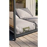 Magic Face Metal Gövde Kare Havuz Başı Divan Perdeli Çift Kişilik Şezlong Ahşap Detaylı Daybed