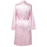 Magic Form 30427 Somon Mürdüm Düz Saten Kumaşlı Arkası Bride Yazılı Kısa Sabahlık