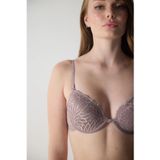 Magic Form 3769 Kadın Dantelli Destekli Push Up Sütyen, Çinko, 75B