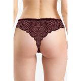 Magic Form 385 Kadın Dantelli Külot, Bordo, M Beden