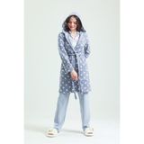 Magic Form Kadın Kapişonlu Polar Sabahlık, Gri, L Beden