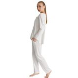 Magic Form Kadın Uzun Kol Ekru Lohusa Pijama Takımı 17108 EKRU S