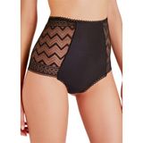 Magic Form Zigzag Dantelli Yüksek Bel Hipster Külot, S, MAGIC948, Siyah, kadın