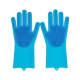 Magic Gloves Sihirli Bulaşık Eldiveni Mutfak Banyo Temizleme Fırçası Oto Ev Iş - Mavi