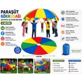 Magic Lady 2 Metre Paraşüt Gökkuşağı Aktivite ve Oyun Örtüsü – Çocuk Grup Oyunu Anaokulu Kreş Bahçe Etkinlik Oyuncağı
