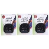 Magic Locks Akıllı Ayakkabı Bağcığı Yuvarlak 3'lü - Siyah