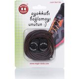 Magic Locks Kahverengi 8A1 Akıllı Bağcık Yuvarlak 120 cm Spor ve Günlük Ayakkabılar İçin Uygun