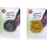 Magic Locks Yuvarlak Akıllı Ayakkabı Bağcık 2'Li Set - Gri - Sarı