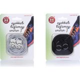 Magic Locks Yuvarlak Akıllı Ayakkabı Bağcık 2'li Set - Siyah - Beyaz