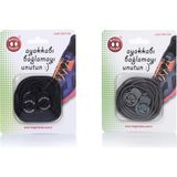Magic Locks Yuvarlak Akıllı Ayakkabı Bağcık 2'Li Set - Siyah - Gri