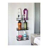 Magic Objects 3 Katlı Banyo Düzenleyici, Yapışkanlı Banyo Askısı, Metal Duşakabin Raf