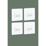 Magic Objects 4 Adet 7x7 cm Şeffaf Yapışkanlı Banyo Askısı, 4'lü Banyo Düzenleyici Sticker