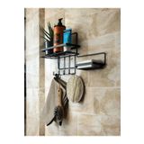 Magic Objects Yapışkanlı Duşakabin Banyo Rafı, Lamalı Sabunluk Bölmeli Metal Şampuanlık Düzenleyici Organizer