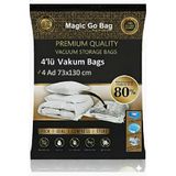 Magic Saver Bag 4 Adet Jumbo Beden (73x130)Cm Premium Vakumlu Yorgan,Yastık,Giyim,Battaniye Hurcu
