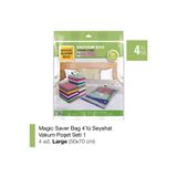 Magic Saver Bag 4 Adet Vakumlu Hurç, Vakum Poşet 4 Adet 50*70cm Vakumlu Hurç