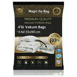 Magic Saver Bag 4 Adet Xlarge Beden (55x90)Cm Premium Vakumlu Yorgan,Yastık,Giyim,Battaniye Hurcu