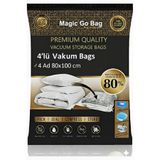 Magic Saver Bag 4 Adet XXL Beden (80x100)Cm Premium Vakumlu Yorgan,Yastık,Giyim,Battaniye Hurcu