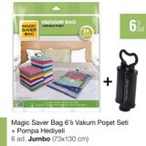 Magic Saver Bag 6'lı Set Jumbo Vakumlu Poşet