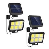 MAGIC SELECT 2x Açık Güneş Lambası 120LED 260LM + Fotovoltaik Panel. 4m Kablo ile Ayrı Yapı. Dış Aydınlatma için Hareket Sensörlü Solar Lamba.