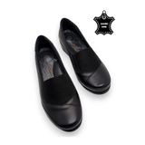 MAGIC SHOES Hakiki Deri Tam Ortopedik Iç Tabanlı Siyah Anne Ayakkabısı