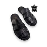 MAGIC SHOES Tamamen Hakiki Deri Ve Topuk Yastıklı Sistemli Ortopedik Erkek Terlik