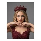 Magic Tiara Işıltılı Kristal Gelin Tacı- Özel Gün Saç Aksesuarı