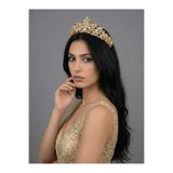 Magic Tiara Kristal Taşlı Büyüleyici Gelin Tacı - Işıltılı Düğün Saç Aksesuarı
