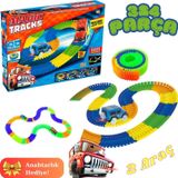Magic Trucks 384 Parça Raylı Pist - Raylı Araç Oyuncak - Tren Oyuncak - Renkli Araç Yolu - Pist Set
