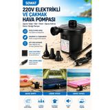 Magic Water 220v 50wat Elektrikli Ve Çakmak Hava Pompası Şişme Yatak Bot Simit Şişme Koltuk Deniz Yatağı Pompa