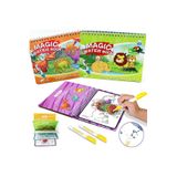 Magic Water 2'li Set Dinozorlar ve Orman Kralı Water Painting - Sihirli Özel Kalem ile Boyama Kitabı Eğitici