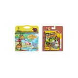 Magic Water 2'li Set Orman Diyarı ve Orman Alemi Zoo Water Painting Sihirli Özel Kalem Ile Boyama Kitabı Eğitici