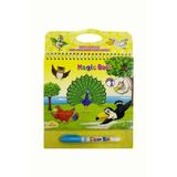 Magic Water Hayvanlar ve Kuşlar Dünyası 2'li Set Water Painting - Sihirli Boyama Kitabı Özel Kalem ile