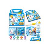Magic Water Kutup ve Su Dünyası 4 Sayfa Sihirli Boyama Kitabı Özel Sulu Kalem ile Water Painting Eğitici Aktivite Kitabı