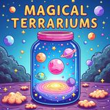 MAGICAL TERRARIUMS: Bold and Easy Coloring Book for Adults and Teens: Simple and Relaxing Miniature Worlds in Jars for Stress Relief