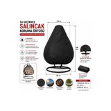 Magiclady 2 Kişilik Salıncak Koruma Örtüsü 230x130x130 cm Su Geçirmez Bahçe Salıncağı Kılıfı